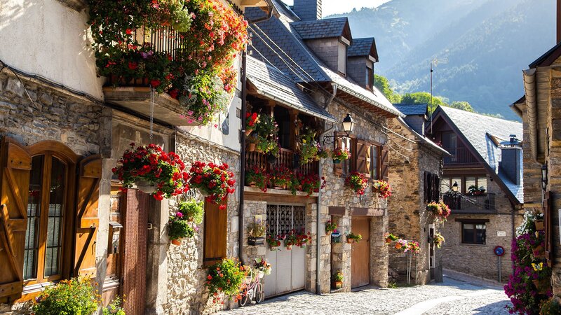 Cobblestone Village Street — Gray, Serene