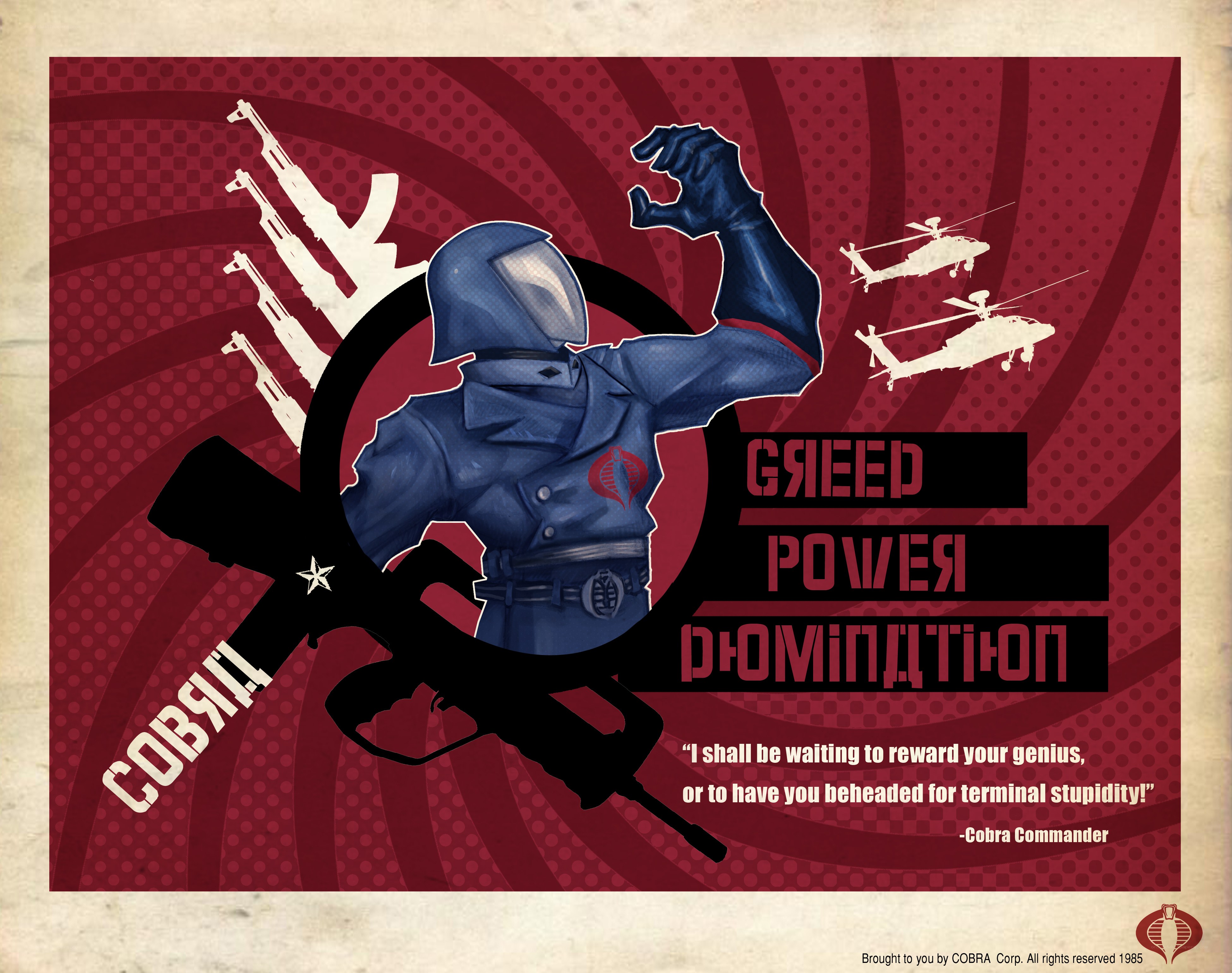 Cobra Commander propaganda poster