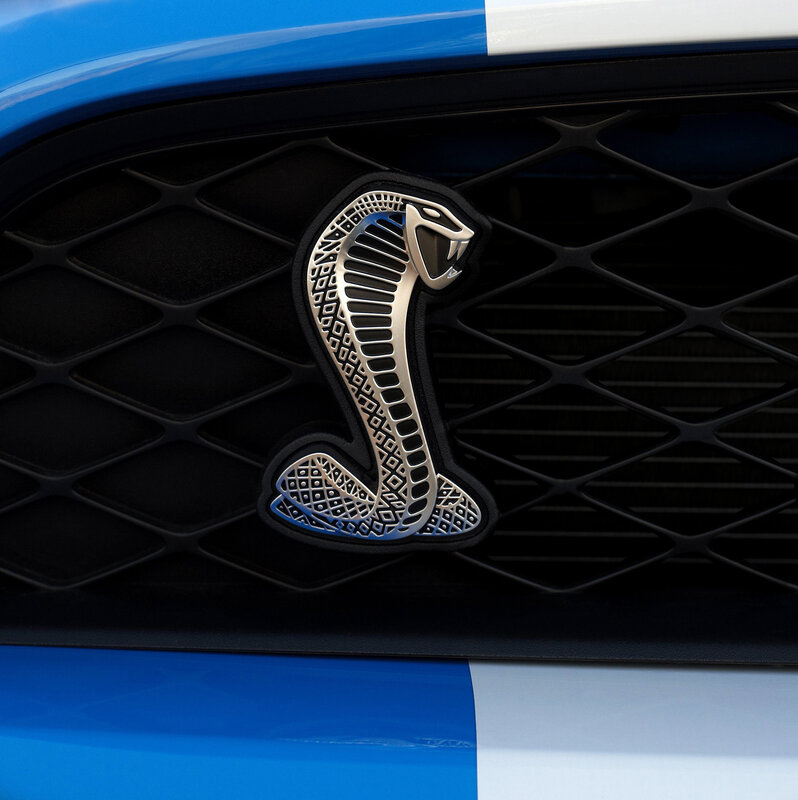 Cobra Emblem on Car — Blue