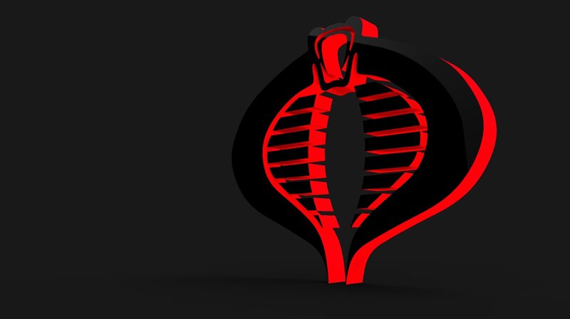 Cobra logo in red and black