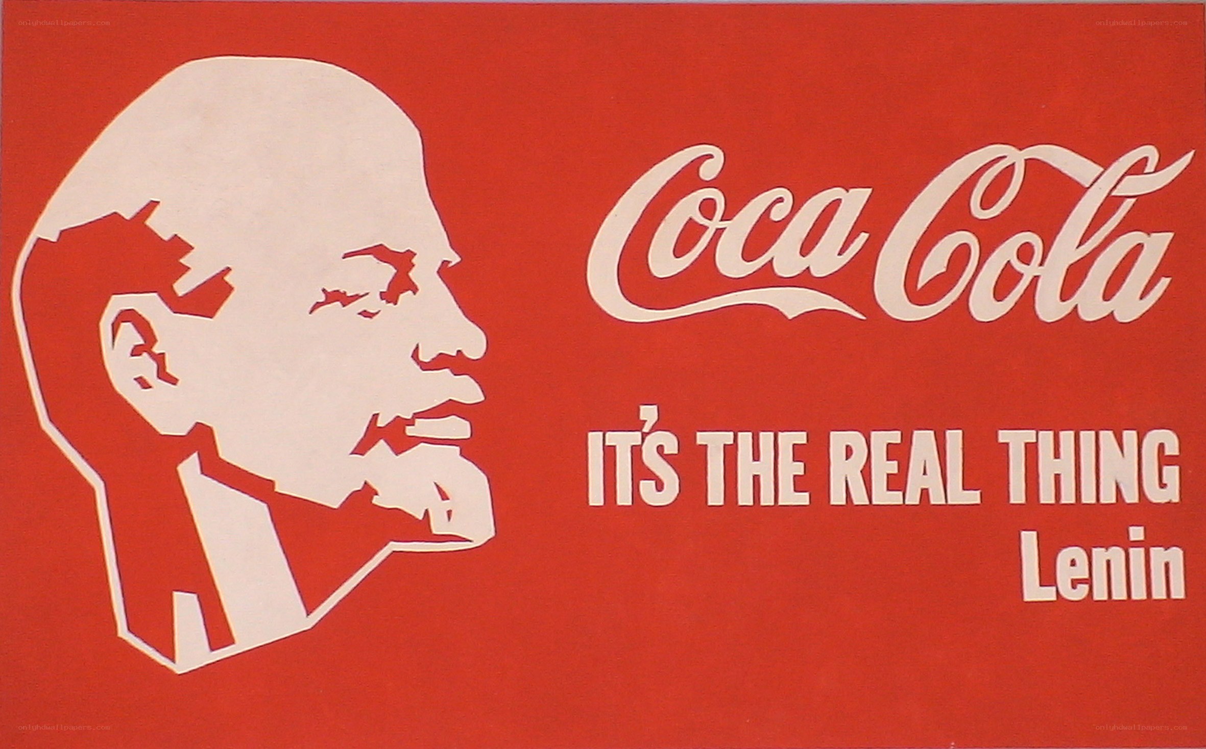 Coca-Cola ad with Lenin silhouette