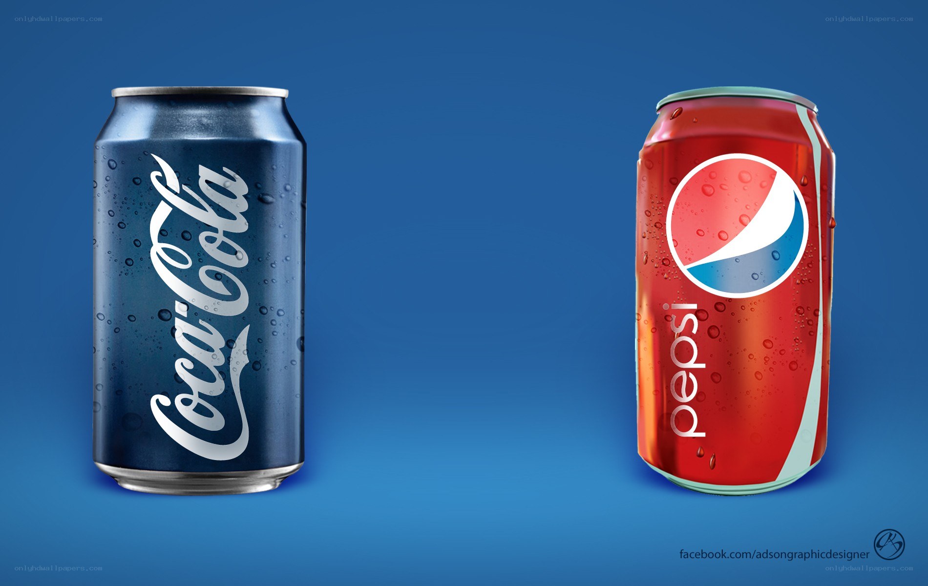 Coca-Cola and Pepsi cans