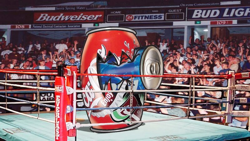 Coca-Cola and Pepsi Cans — Red