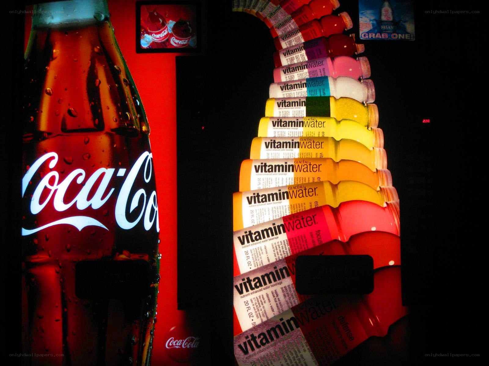 Coca-Cola and Vitamin Water display
