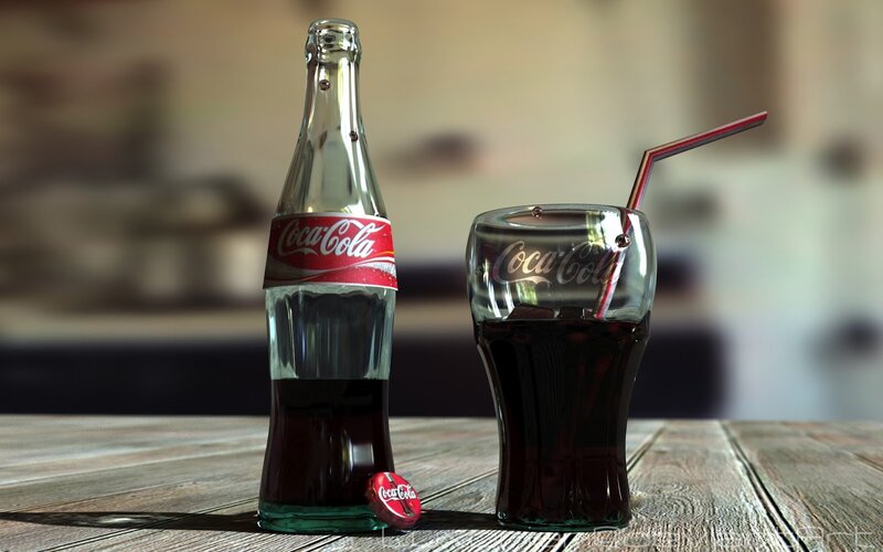 Coca-Cola Bottle and Glass — Brown, Calm
