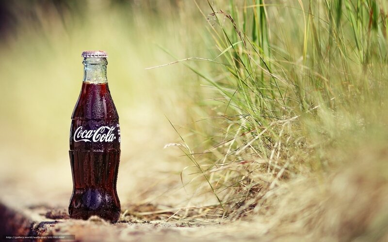 Coca-Cola Bottle in Grass — Green, Serene, Afternoon