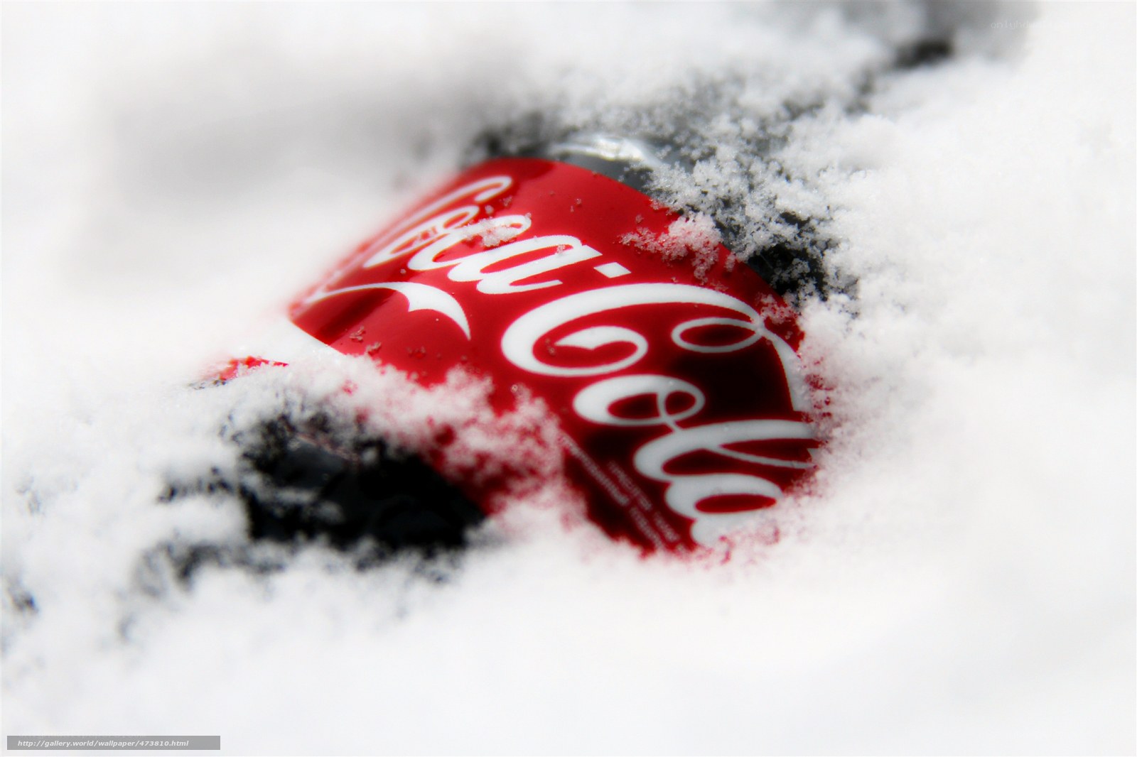 Coca-Cola bottle in snow