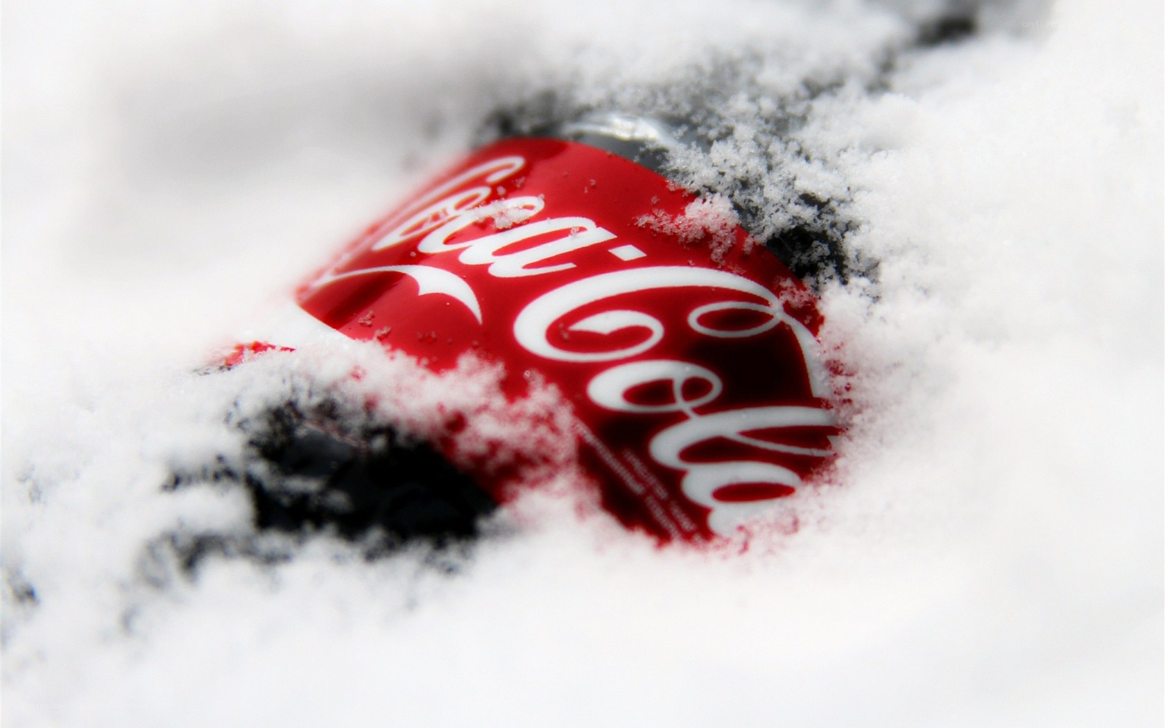 Coca-Cola bottle in snow