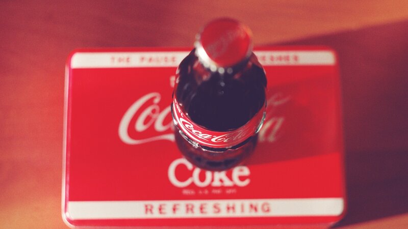 Coca-Cola Bottle on Tray