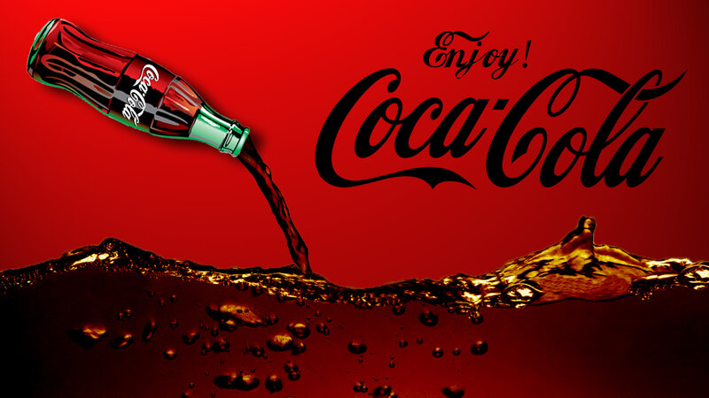 Coca-Cola Bottle Pouring — Red