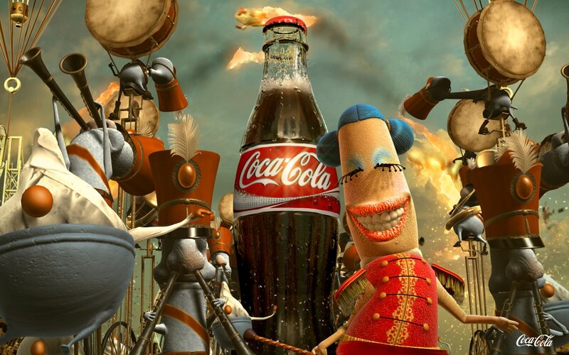 Coca-Cola Bottle with Band — Red