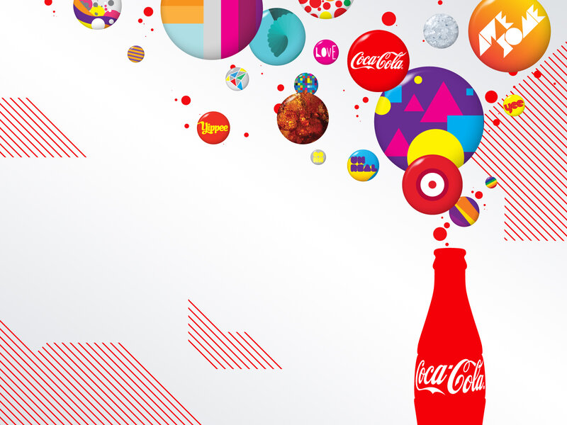 Coca-Cola Bottle with Bubbles