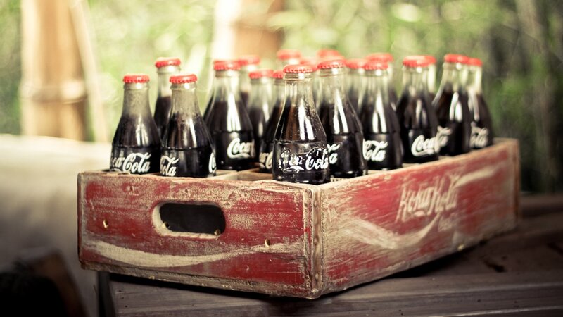 Coca-Cola Bottles in Crate