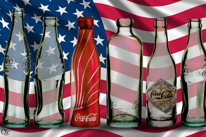 Coca-Cola Bottles — Red, Patriotic
