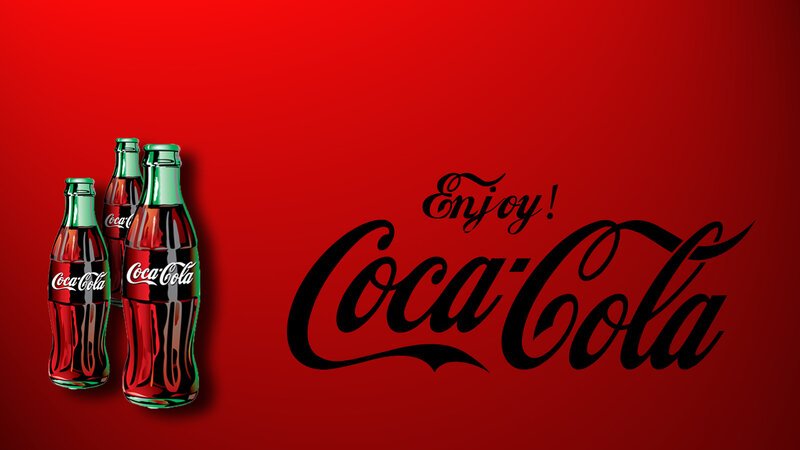 Coca-Cola Bottles — Red, Vibrant
