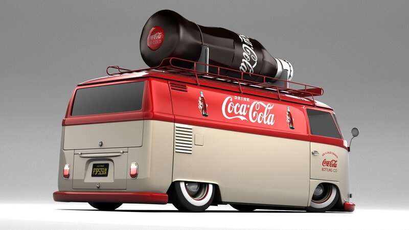 Coca-Cola branded van