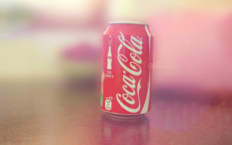 Coca-Cola can on a table