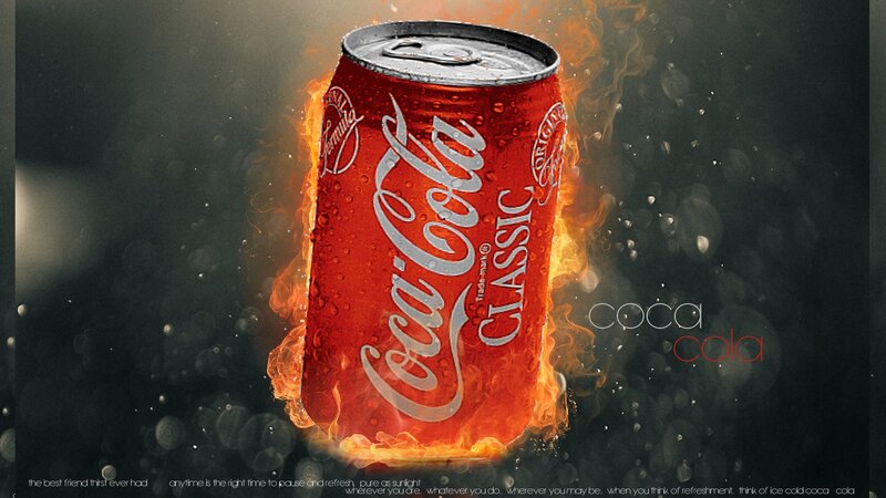 Coca-Cola Can on Fire