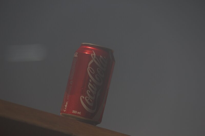 Coca-Cola Can — Red, Dramatic, Photograph, Surface, Gray