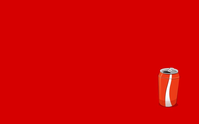 Coca-Cola Can — Red, Minimalist