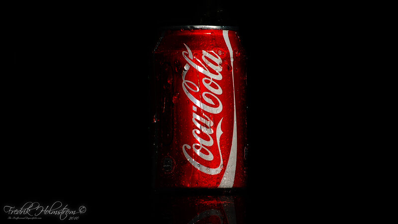 Coca-Cola can with condensation