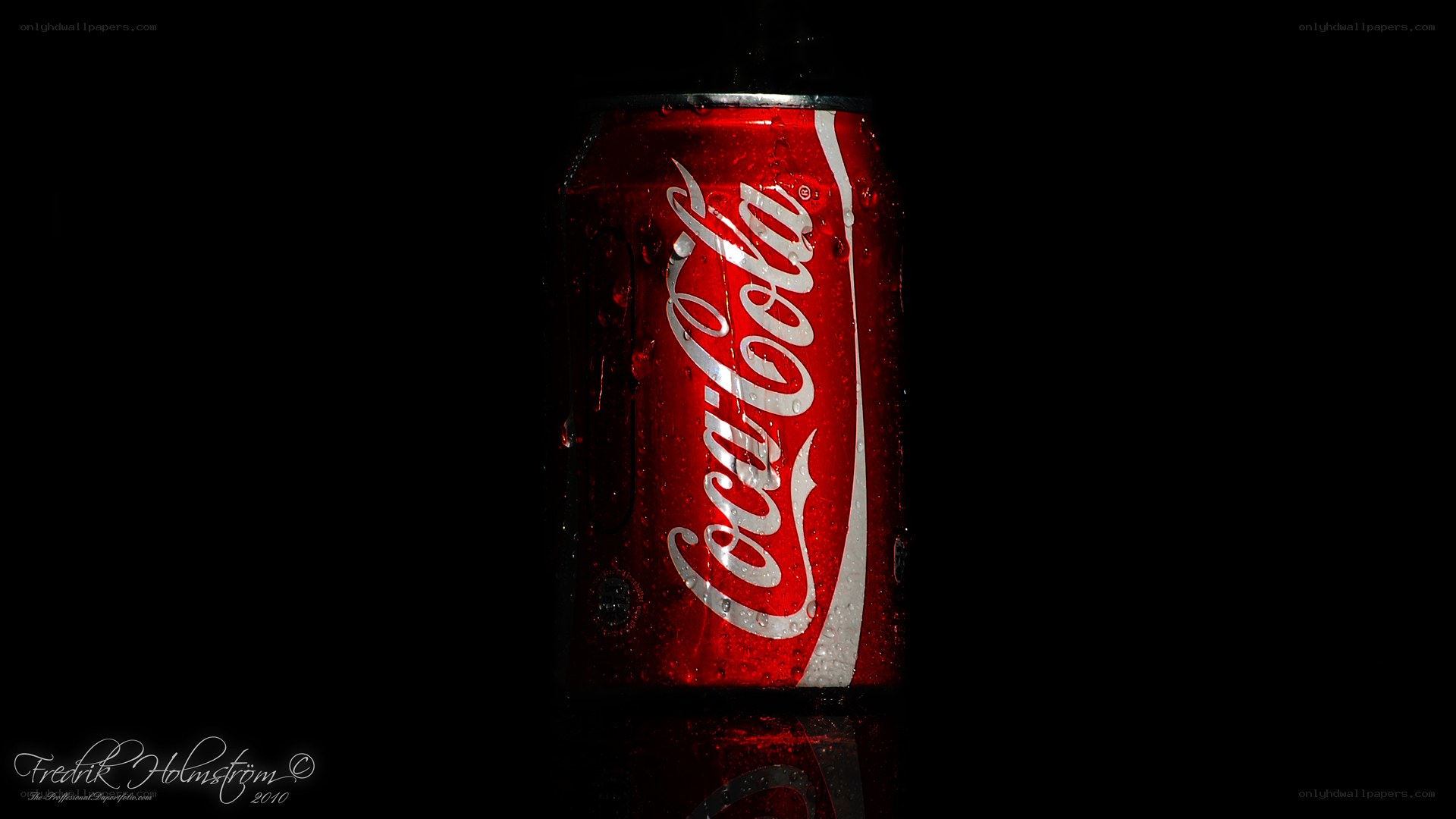Coca-Cola can with condensation