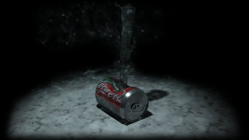 Coca-Cola Can with Knife