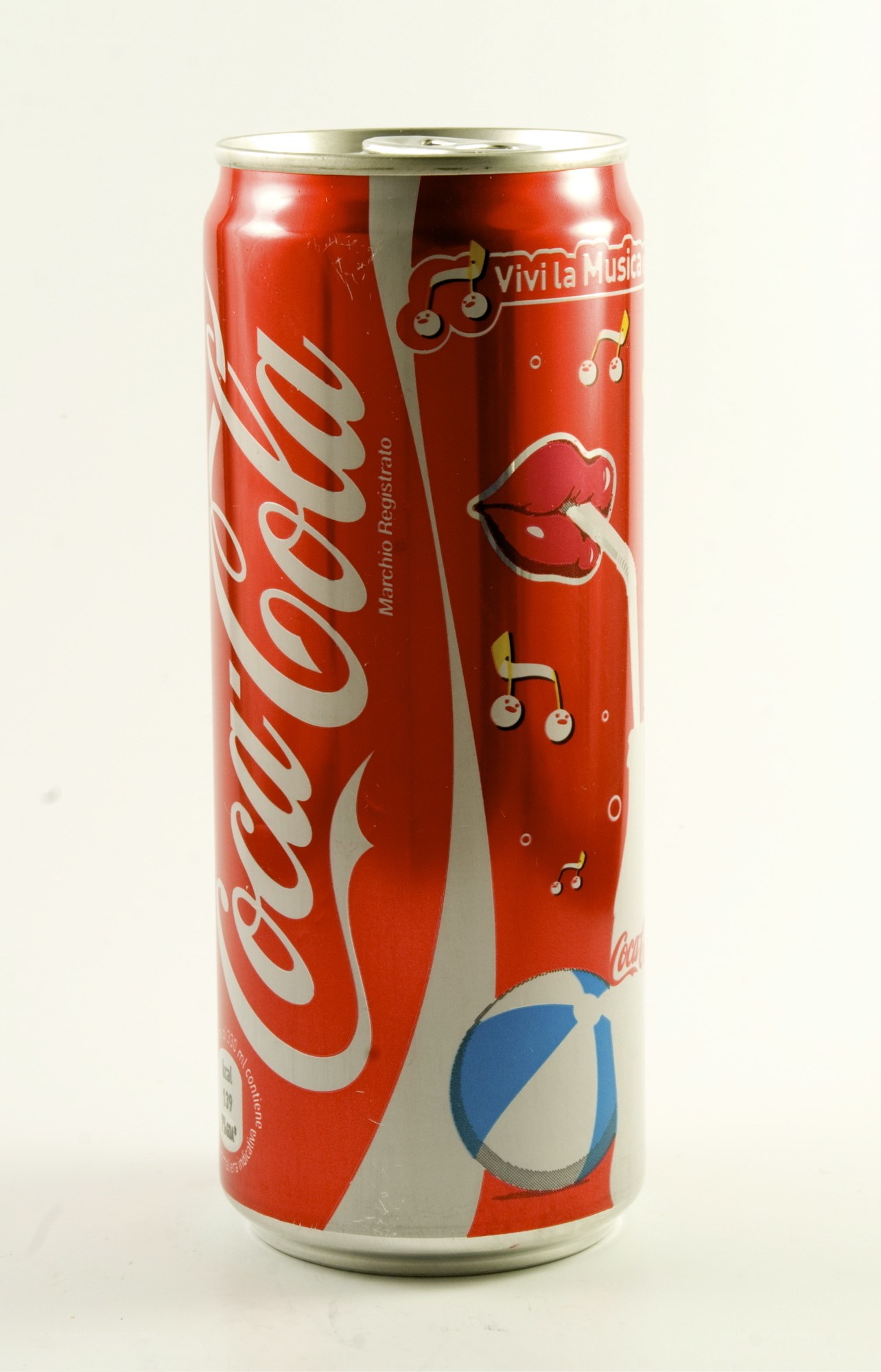 Coca-Cola can with music theme