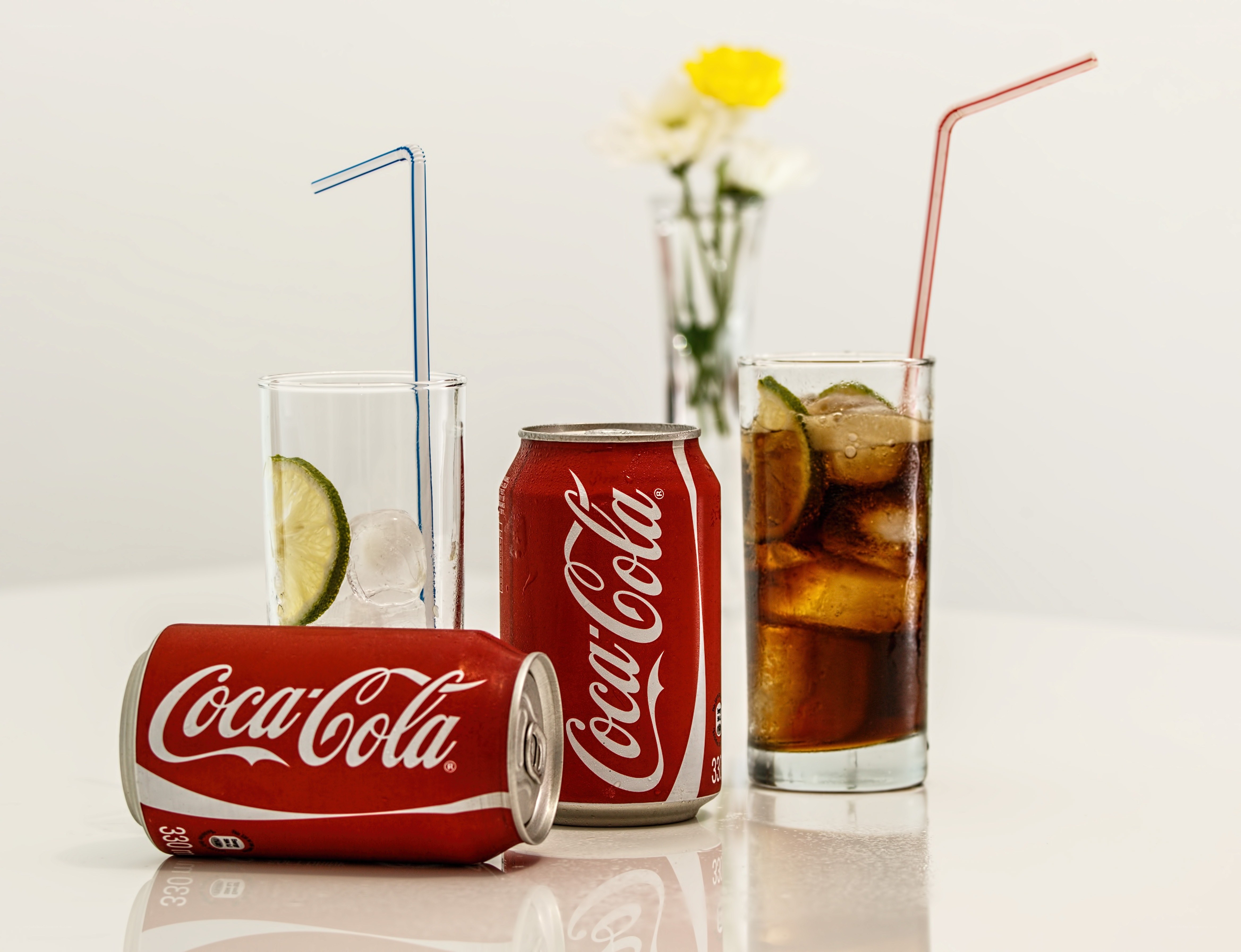 Coca-Cola cans and drinks