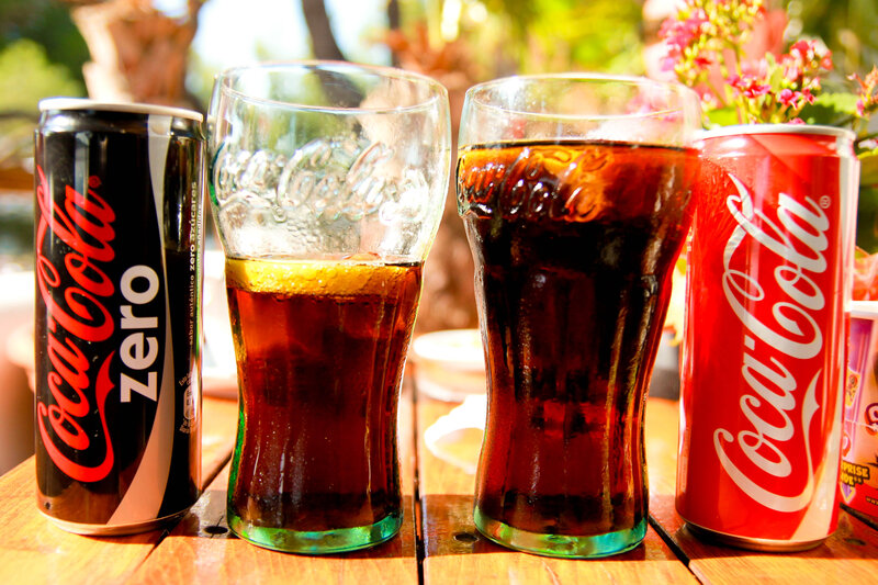 Coca-Cola Cans and Glasses
