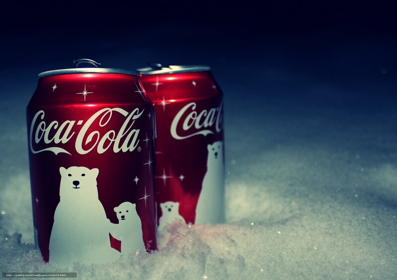 Coca-Cola Cans in Snow — Red, Dramatic, Winter, Photograph
