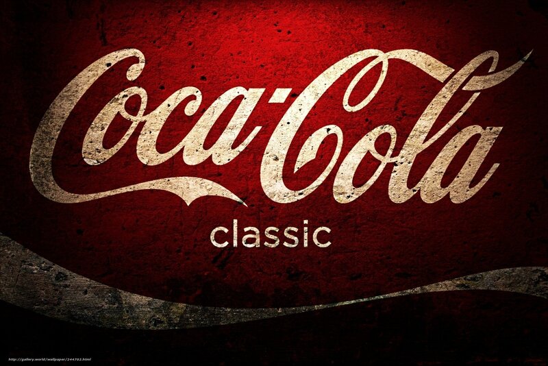 Coca-Cola Classic Logo — Red, Vintage, Illustration, Text
