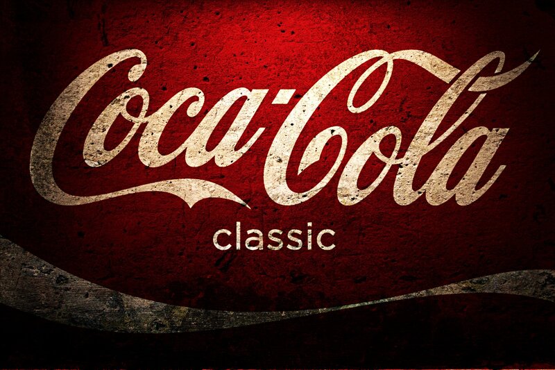 Coca-Cola Classic Logo — Red, Vintage, Illustration