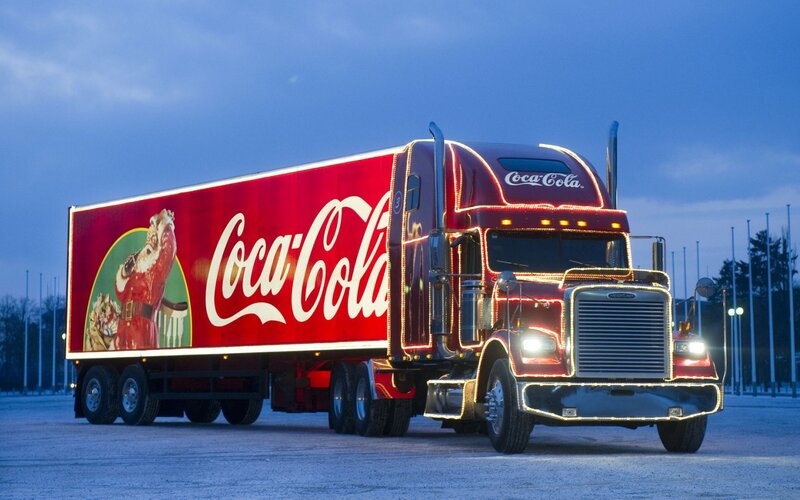 Coca-Cola Delivery Truck — Red, Dramatic