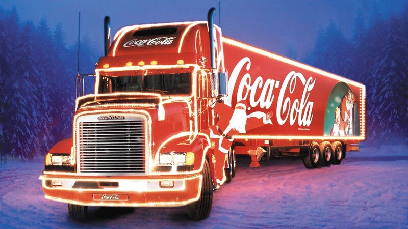 Coca-Cola Delivery Truck — Red, Festive