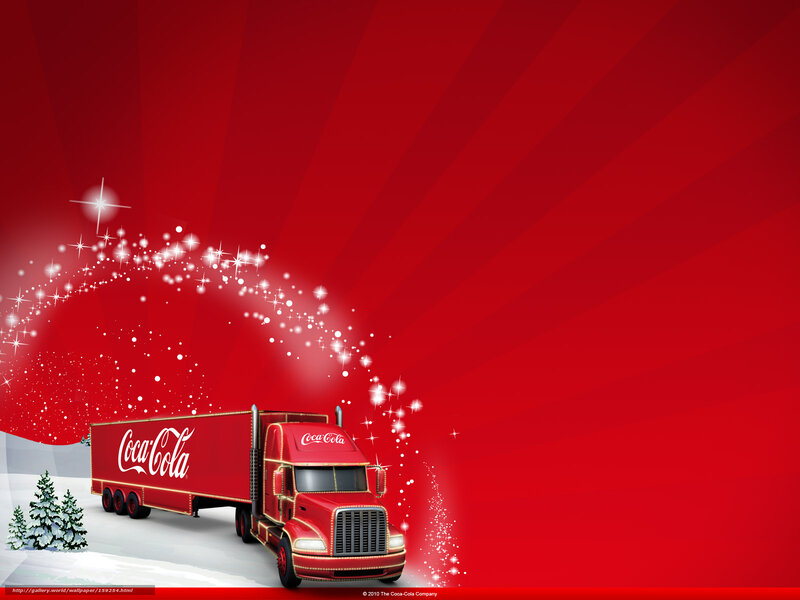 Coca-Cola Delivery Truck — Red, Festive, Winter, Digital Art
