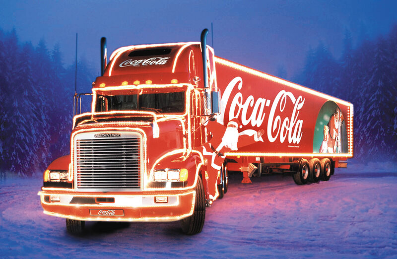 Coca-Cola Delivery Truck — Red, Festive, Winter
