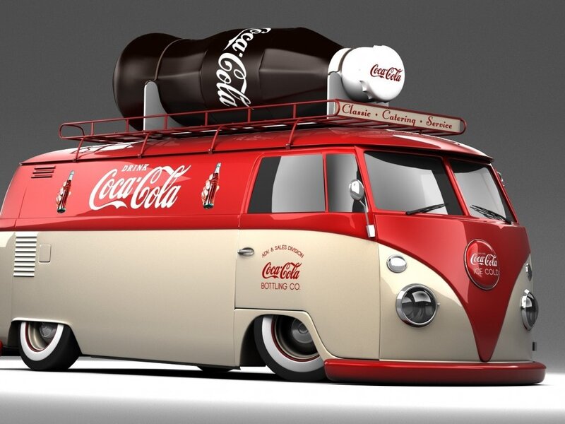 Coca-Cola Delivery Van — Red, Retro