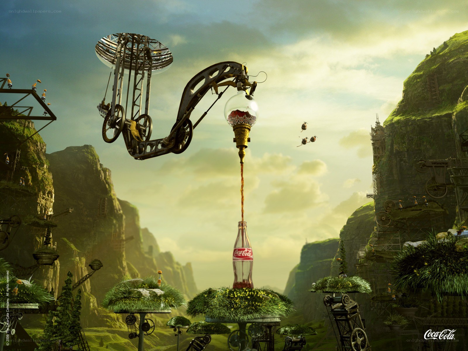 Coca-Cola fantasy landscape