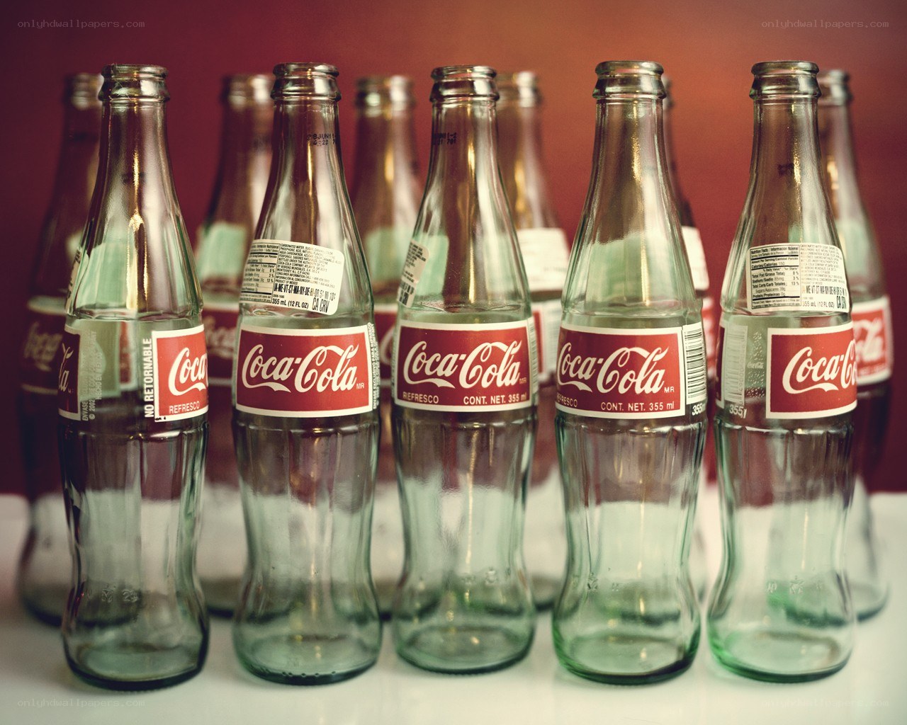Coca-Cola glass bottles