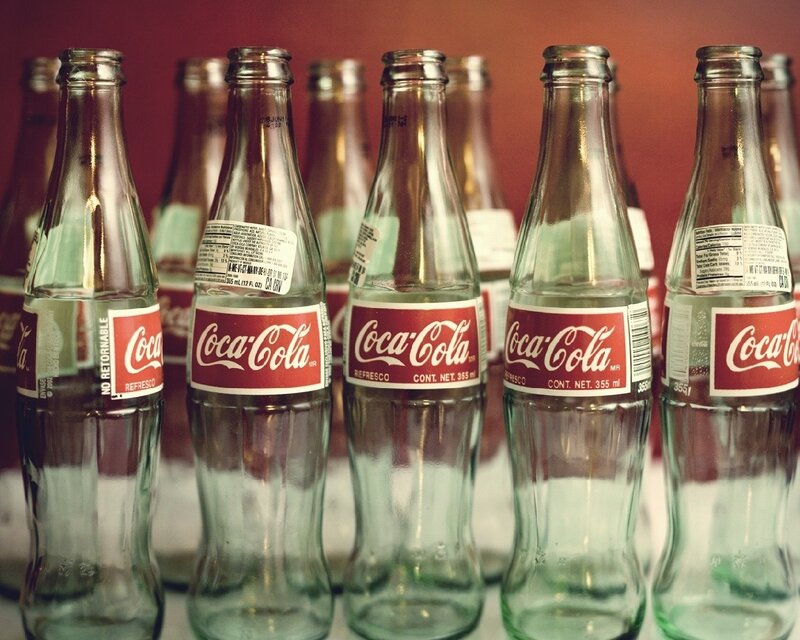 Coca-Cola glass bottles