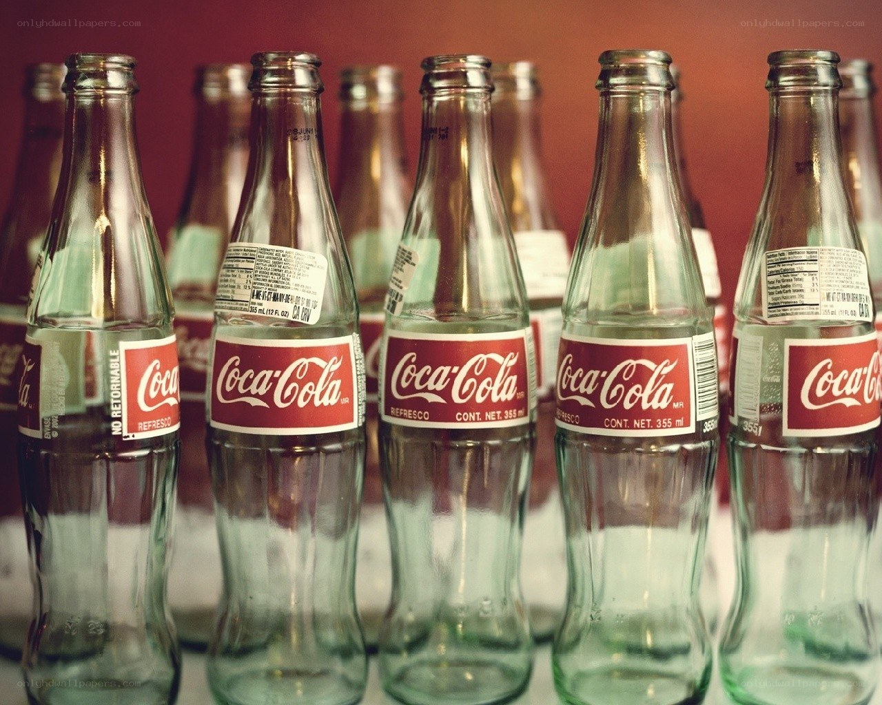 Coca-Cola glass bottles