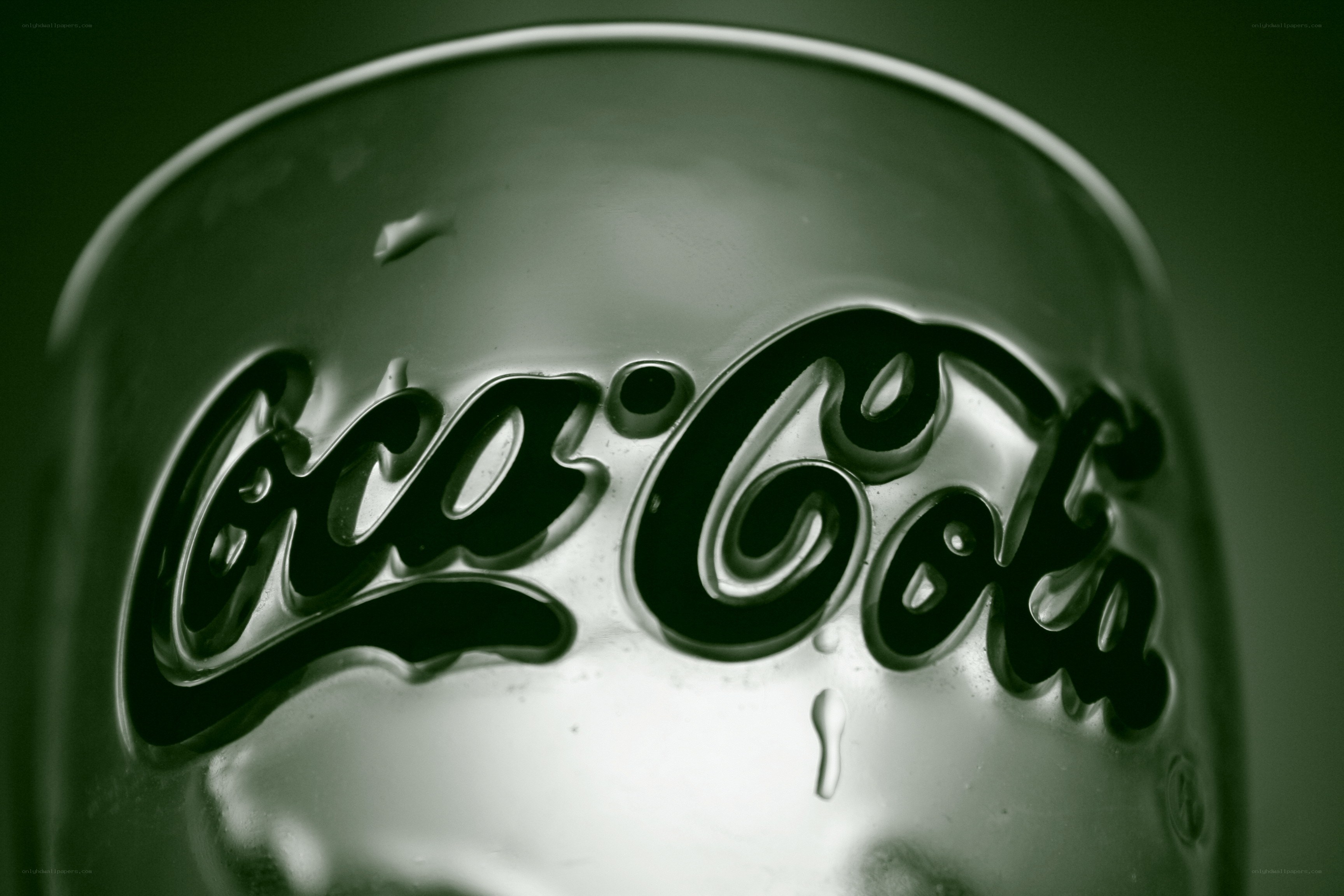 Coca-Cola glass close-up