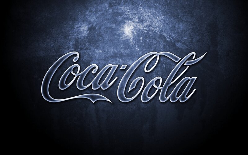 Coca-Cola Logo — Blue, Dramatic