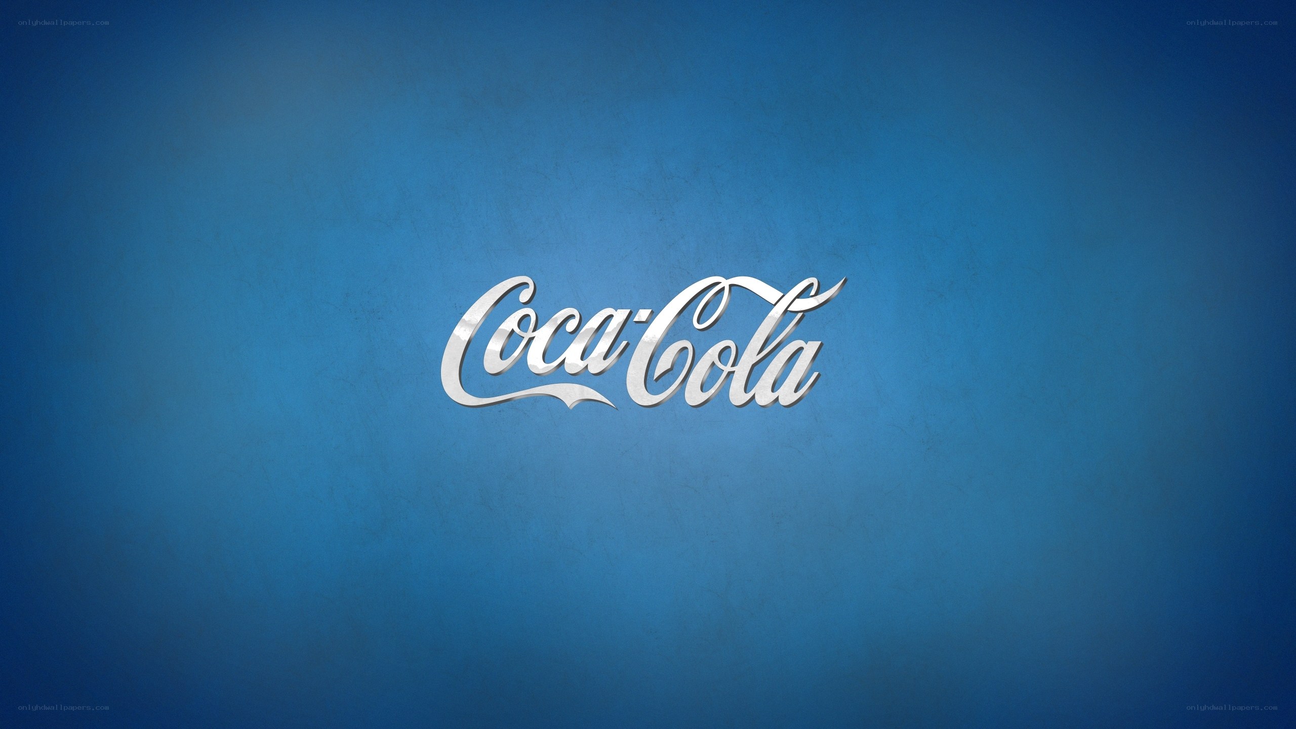 Coca-Cola logo on blue background