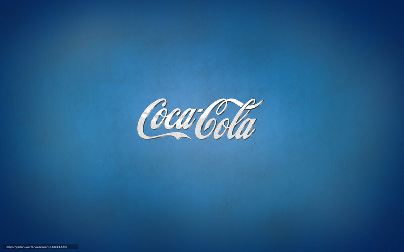 Coca-Cola logo on blue