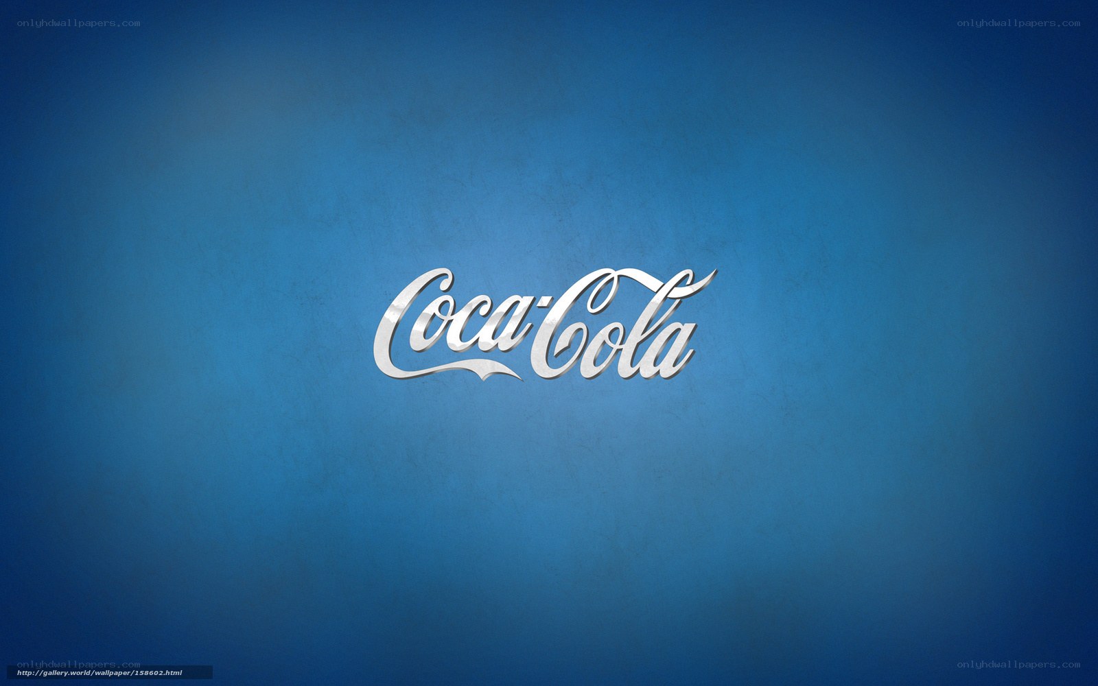 Coca-Cola logo on blue