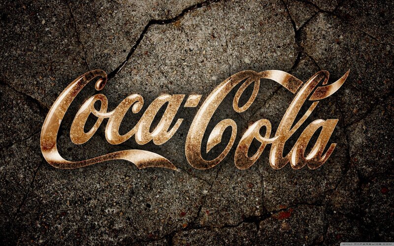 Coca-Cola Logo on Concrete — Digital Art