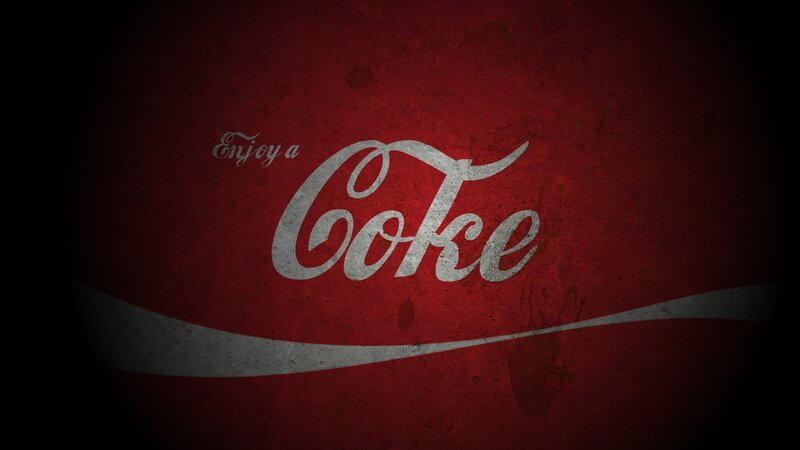 Coca-Cola logo on red background