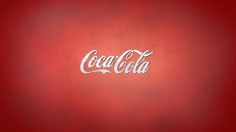 Coca-Cola logo on red background